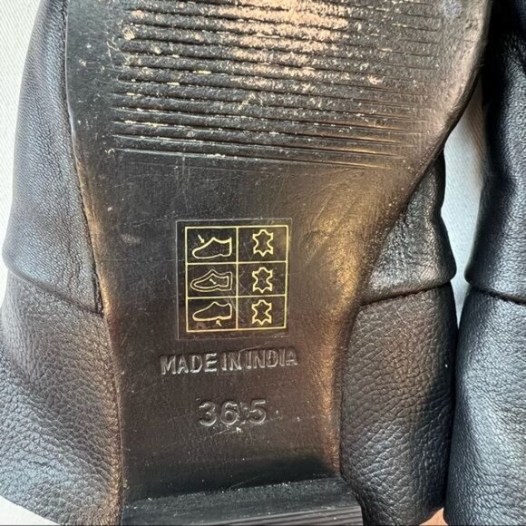 Free People Siena Slip on Black Leather Mule Sz 36.5 US 6 - Picture 8 of 9